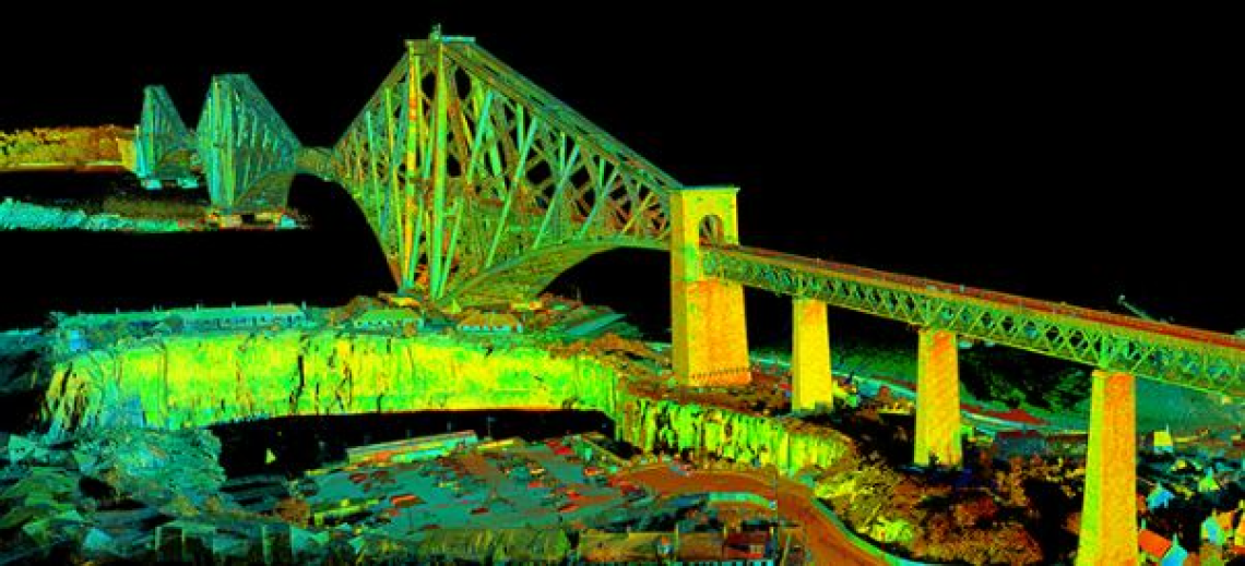 3D laser scanning Forth Road Bridge